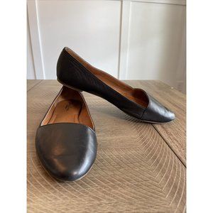 Lucky Brand Women's Archh Almond Toe Flats- Black Leather Sz 7.5 Medium